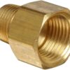 Anderson Metals - 56120-0808 Brass Pipe Fitting, Adapter, 1/2" Male Pipe x 1/2" Female Pipe 1/2" x 1/2"