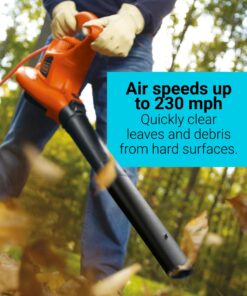 BLACK+DECKER 3-in-1 Leaf Blower, Leaf Vacuum and Mulcher, Up to 230 MPH, 12 Amp, Corded Electric (BV3600) 29 715TOyXGSIL