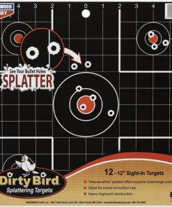 Birchwood Casey Dirty Bird 12" Sight-in White Splattering Targets Practice Shooting for Indoor and Outdoor Use 12" - 12 SHEETS, 12 TARGETS 8 715TT UbUL