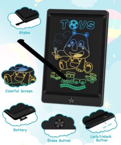 LCD Writing Tablet Kids Toys for 3 Year Old Boys Girls Gifts,8.5 Inch Doodle Board Drawing Pad Gifts for Kids,Toddler Educational Toys for 3 4 5 6 7 Years Old Boys and Girls Black 28 715TYtggzL