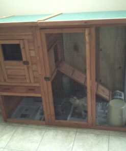 TRIXIE Pet Products Chicken Coop with Outdoor Run, 66.75 x 30.25 x 41.25 inches 66.8"L x 30.3"W x 41.3"H 62 715TcMqpbVL