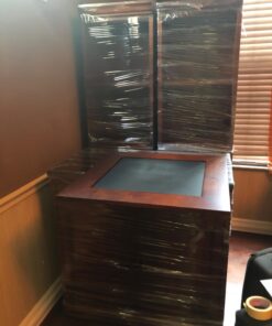 Sam Wrap (R) Stretch Wrap 5" x 1000' Roll with Handle, 80 Gauge Extra Thick Durable Self-Adhering Plastic Wrap for Moving, Packing Wrap Industrial Strength, Clear Plastic Pallet Shrink (2 Pack) 2 Pack 45 715TyLbs81L