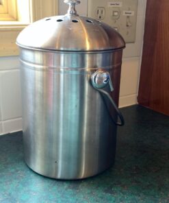 Innovative Home Stainless Steel Compost Bin Can with Double Filtered Lid, 1.3 Gallon 8 715ULrcqwPL