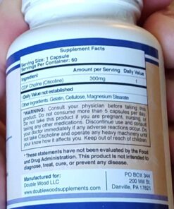 CDP Choline (Citicoline) Supplement, Pharmaceutical Grade, Manufactured in USA (60 Capsules 300mg) 27 715V6kIeskL