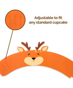 Woodland Baby Shower Cupcake Wrappers- Set of 24 Woodland Creatures 25 715VOrQpizL