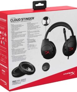 HyperX Cloud Stinger – Gaming Headset, Lightweight, Comfortable Memory Foam, Swivel to Mute Noise-Cancellation Mic, Works on PC, PS4, PS5, Xbox One/Series X|S, Nintendo Switch and Mobile ,Black 30 715Vdhd9hAL