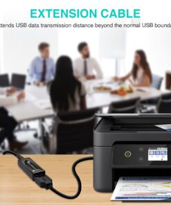 BlueRigger USB Extension Cable (32FT/10M, Long Active USB2.0 Extender, Male to Female Repeater, Data Transfer Cord)- for Game Consoles, Printer, Camera, Keyboard, Hard Drives USB 2.0 32FT 15 715W1g9hULS