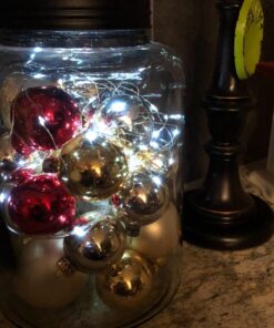 YIHONG 4 Set Fairy Lights Battery Operated Christmas String Lights with Remote Timer for 8 Modes Twinkle Lights 16.4 feet 50 LED Firefly Lights -White 54 715WGYOdwhL