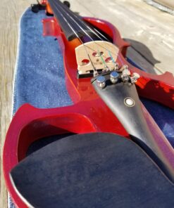 Cecilio Solid Wood Electric/Silent Violin with Ebony Fittings - 4/4 Full Size - Metallic Red Mahogany 4/4-size 36 715WX5FSolL