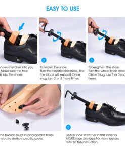 Two Way Professional Wooden Shoes Stretcher For Men or Women Shoes Large Size 9-12 8 715WZHdcPL
