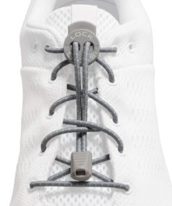 Lock Laces - Elastic No Tie Shoe Laces (Pack of 3) One Size Fits All, for Kids and Adults, Elastic No Tie Shoe Laces Black-white-gray 15 715XD5bnoML