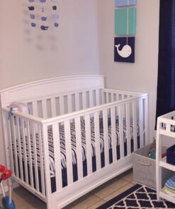 Little Love by NoJo Separates Collection Solid Crib Skirt, Navy Solid Navy 16 715XijlKfNL