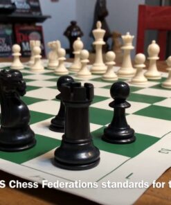 WE Games Best Value Tournament Chess Set - Staunton Chess Pieces and Green Roll-Up Vinyl Chess Board 1 25 715Z1g0B4tL