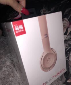 Beats Solo3 Wireless On-Ear Headphones - Apple W1 Headphone Chip, Class 1 Bluetooth, 40 Hours of Listening Time - Rose Gold (Previous Model) 31 715ZDWkpChL