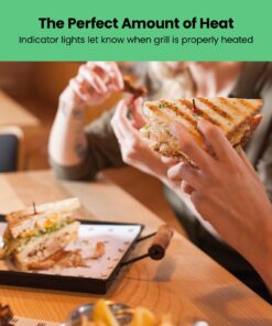 Chefman Panini Press Grill and Gourmet Sandwich Maker Non-Stick Coated Plates, Opens 180 Degrees to Fit Any Type or Size of Food, Stainless Steel Surface and Removable Drip Tray, 4 Slice, Black 28 715ZVqzSEeL