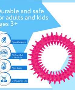 Original Monkey Spiky Sensory Ring / Bracelet Fidget Toy (Pack of 3) - No BPA, Phthalate, Latex - Fidgets Toys / Stress Rings for Children and Adults - by Impresa Products 18 715Zw0ezwjL