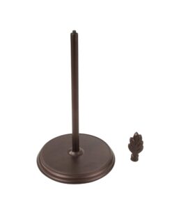 Alternative view of Spectrum Diversified Leaf Cast Iron Dispenser, Nature-Inspired Kitchen Countertop Paper Towel Holder, Holds Both Standard & Jumbo Rolls, Bronze