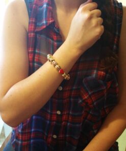 Expression Jewelry Emoticon Charms Bracelet - 18K Gold Plated with 10 Pieces of Interchangeable Enamel Beads 25 715aTwKIcCL