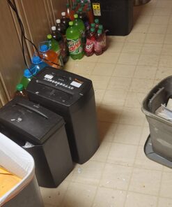 Bonsaii 12-Sheet Cross Cut Paper Shredder, 5.5 Gal Home Office Heavy Duty Shredder for Paper, Credit Card, Mails, Staples, with Transparent Window, High Security Level P-4 (C275-A) 1 2 Sheet 5-Minute 29 715awWjP1dL