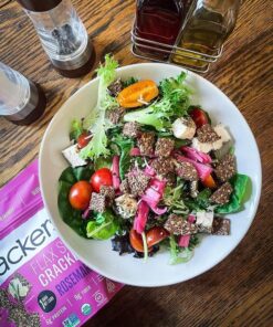 Flackers Organic Rosemary Flaxseed Crackers, Gluten Free, Non GMO, Vegan, Keto Snack, 9 Grams Fiber, 1 Net Carb, 5 Ounce 1-Pack 5 Ounce (Pack of 1) 12 715bVy2gDwL