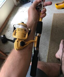 Eagle Claw PK56TS Pack-It Spin Combo Telescopic Rod (1 Piece), Yellow, 5-Feet 6-Inch 27 715cGS1SJgL