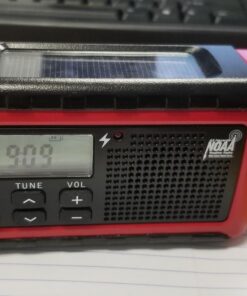 Midland - ER210 Emergency Compact Crank Weather AM/FM Radio - Multiple Power SOS Emergency Flashlight, NOAA Weather Scan + Alert 21 715dW SnQZL