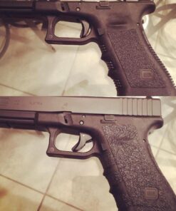 TALON Grips Adhesive Pistol Grip Compatible with Glock 17, 19X, 22, 24, 31, 34, 35, 37 - Made in The USA Previous Generation Rubber-Black 91 715dfZZNTbL