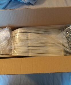 Home-it Premium Velvet Hangers 50 Pack - Ivory Suit Hangers Non-Slip - Heavy duty Clothes Hangers for Closet, Jacket, Shirt, Pants and Suit, Hook Swivel 360 - Ultra Thin 35 715dfsudL0L