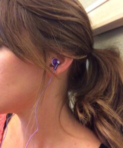 Panasonic ErgoFit Wired Earbuds, In-Ear Headphones with Dynamic Crystal-Clear Sound and Ergonomic Custom-Fit Earpieces (S/M/L), 3.5mm Jack for Phones and Laptops, No Mic - RP-HJE120-V (Purple) Purple 34 715dsclIEL