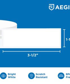 Aegis - Compatible Direct Thermal Labels Replacement for DYMO 30252 (1-1/8" X 3-1/2") Address & Barcode - Use with Labelwriter 450, 450 Turbo, 4XL Printers (12 Rolls) 12 Pack 12 715eD5ODLgL