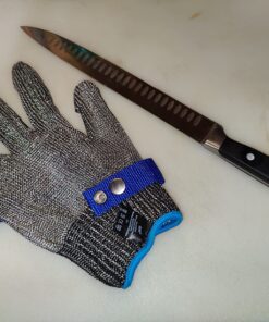 Schwer ANSI A9 Cut Resistant Glove, Stainless Steel Mesh Metal Glove, Food Grade for Kitchen Cooking, Butcher Meat Cutting, Oyster Shucking, Mandoline, Fishing(L, 1 PCS) Large (Pack of 1) 1.0 Steel Wire 26 715embtttQL