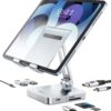 BYEASY USB C Hub with Stand, 7 in 1 Docking Station with 4K 30HZ HDMI, 3.5mm Audio Jack, 60W PD Charging, 2 x USB 3.0, SD/TF Card Reader, for iPad Pro 2021-2018/Macbook Pro 2017-2019 51 715fC4AyimL