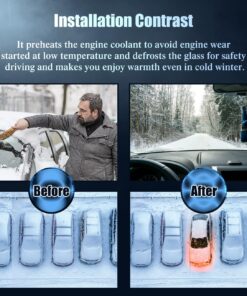 GEARZAAR Diesel Heater 8KW 12V/24V, Parking Heater with Remote Control and LCD Display, Air Heater Fast Heating with Muffle Silencer for Campers RV Truck Boat Bus Car Trailer Garage Home Tent 15 715fVoyUARL