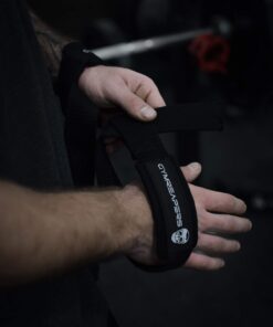 Gymreapers Lifting Wrist Straps for Weightlifting, Bodybuilding, Powerlifting, Strength Training, & Deadlifts - Padded Neoprene with 18 inch Cotton Black 23 715fuXtCCYL
