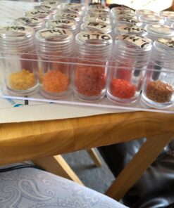 Blulu Clear Plastic Bead Storage Containers Set with 30 Pieces Storage Jars Diamond Painting Accessory Box Transparent Bottles with Lid for DIY Diamond, Nail and Other Small Items (1.85 x 1 Inch) 1.85 x 1 Inch 29 715grGY6R3L