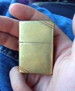 Zippo Vintage Lighters High Polish Brass Vintage With Slashes 60 715gwTKQ tL