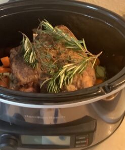 Hamilton Beach Portable 6 Quart Set & Forget Digital Programmable Slow Cooker with Lid Lock, Temperature Probe, Dishwasher Safe Crock & Lid, Black Stainless (33866) Temp Tracking Temperature Probe 28 715h3mEXcOL 1