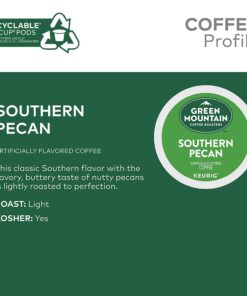 Green Mountain Coffee Roasters Southern Pecan, Single-Serve Keurig K-Cup Pods, Flavored Light Roast, 24 Count 24 Count (Pack of 1) 14 715hRSQ1zAL