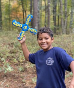 Boomerang Kids Outdoor Frisbee - Soft Toy Boomerangs Gifts for Boys 8-12 & Girls 8-12 - Outside Boys Toys Age 6 7 8 9 10 11 & Up Best Stocking Stuffer Gift Ideas for Kids - Backyard Games Flying Disc Blue 27 715hUBTTv5L