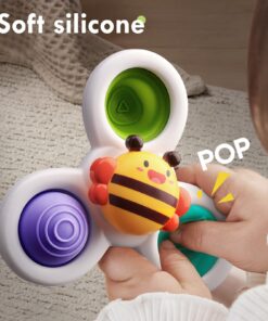 3PCS ALASOU Pop up Suction Cup Spinner Toys for Baby Christmas Stocking Stuffers Gifts|Novelty Spinning Tops Bath Toys for Kids Ages 1-3|Sensory Toys for Toddlers 1-3 Year Old Boy Birthday Gift Carrot 23 715ieKJcvGL