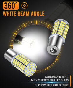 LUYED 1156 LED Bulb 2880 Lumens 6500K Xenon White Super Bright BA15S 1141 1003 7506 P21W LED Replacement for Backup Reverse Tail Brake Turn Signal Lights,Pack of 2 25 715jCAzBdnL