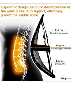 kingphenix Lumbar Support (2 Pack) with Breathable Mesh, Suit for Car, Office Chair Mesh - Black 36 715jazBA4HL
