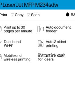 HP Laserjet MFP M234sdw Wireless Black/White All-in-One Laser Printer, Instant Ink Ready (6Gx01f#Bgj) 10 715jifEBVJL