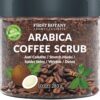 100% Natural Arabica Coffee Scrub with Organic Coffee, Coconut and Shea Butter - Best Acne, Anti Cellulite and Stretch Mark treatment, Spider Vein Therapy for Varicose Veins & Eczema (10 oz) 10 Ounce (Pack of 1) 4 715kZaOvhEL