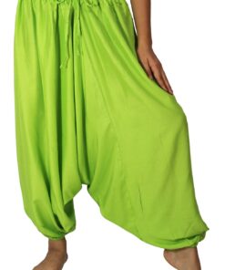 Lovely Creations Unisex Plus Size Baggy Aladdin Hippie Yoga Harem Casual Pants One Size Hc Green 10 715lH1ILcL 1