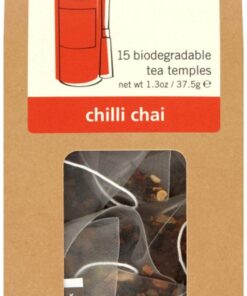 teapigs Chili Chai Black Tea Bags, 15 Count x 6 Boxes), Assam, Ginger & Chili Flakes, Try With Milk For Spicy Chili Latte Chilli Chai Tea
