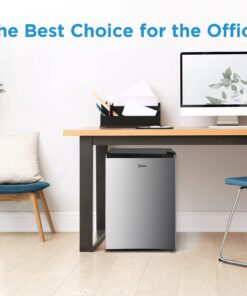 Midea WHS-87LSS1 Refrigerator, 2.4 Cubic Feet, Stainless Steel 15 715nHNA64AL