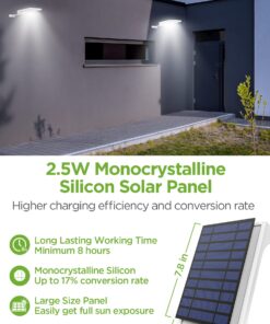 InnoGear Solar Outdoor Lights, 80 LEDs Solar Motion Sensor Lights with 4 Working Modes Solar Wall Lights IP65 Waterproof 450 Lumens Solar Gutter Lights for Front Door, Yard, Garage, Pack of 2 33 715nHaWO0L