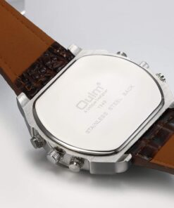 Oulm Compass Outdoor Sports Watches Analog Dark Brown Leather Strap Four Sub-dials Men Watch 13 715nLeBY4RL