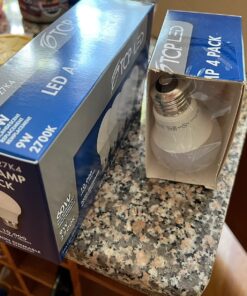 TCP LA927KND6 LED Light Bulbs 60 Watt Equivalent | Energy Efficient (9W) Non-Dimmable A19 Shape E26 medium base, Pack of 6, Soft White, 6 Lamps 6 Count (Pack of 1) 24 715nVpZhML